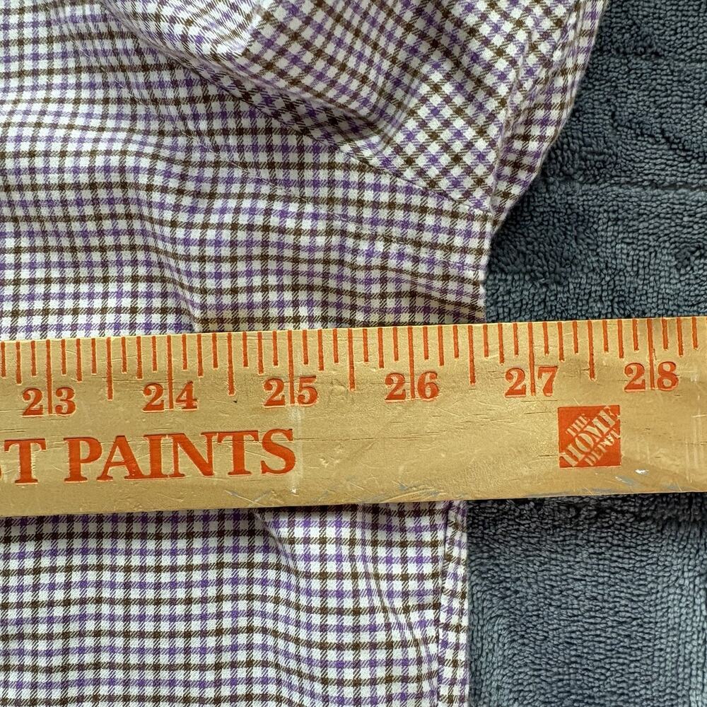Polo Ralph Lauren Purple Brown White Plaid Button Down Flannel Shirt Men's XXL - Picture 11 of 13